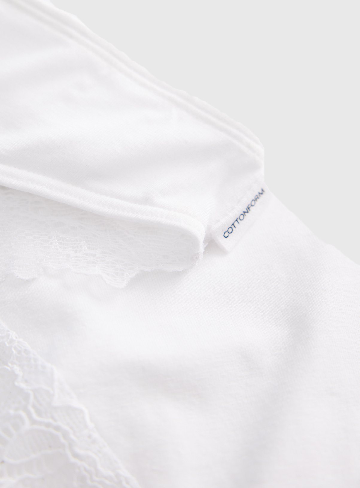 Cottonform™ White Modal Lace Brazilian Knickers 12 - Image 3 thumbnail