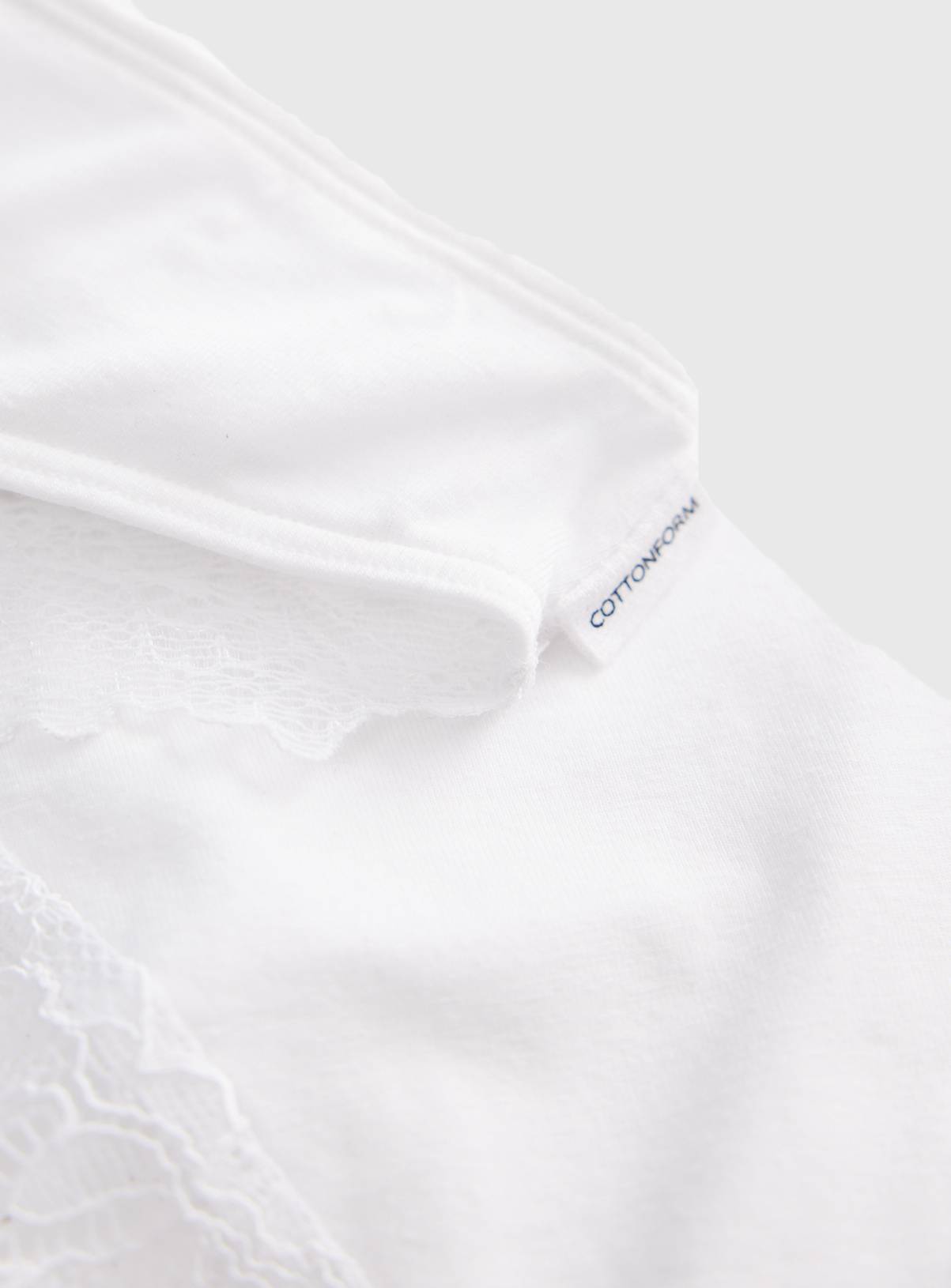 Cottonform™ White Modal Lace Brazilian Knickers 12 - Image 3