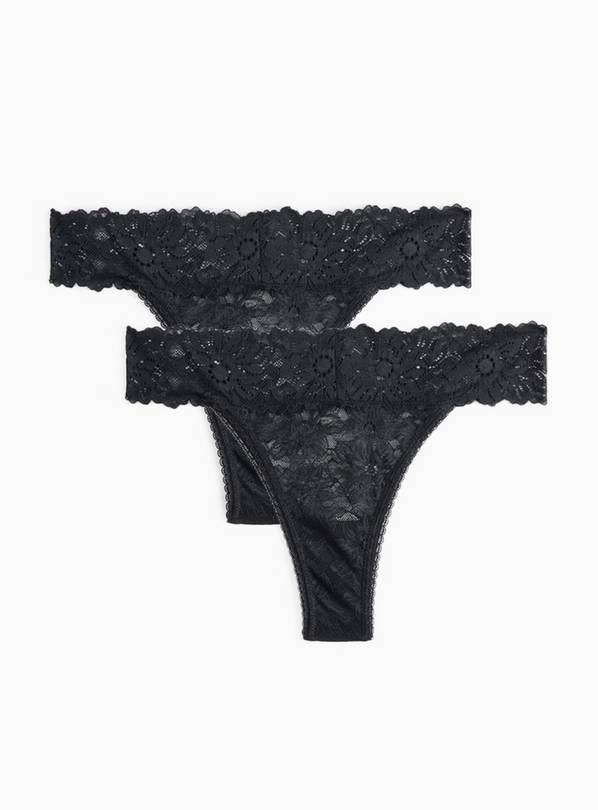 Black Halanka Lace Brazilian Knickers 2 Pack 18