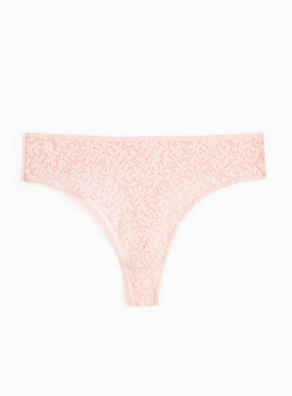 Pink Creora Lace Thong 10