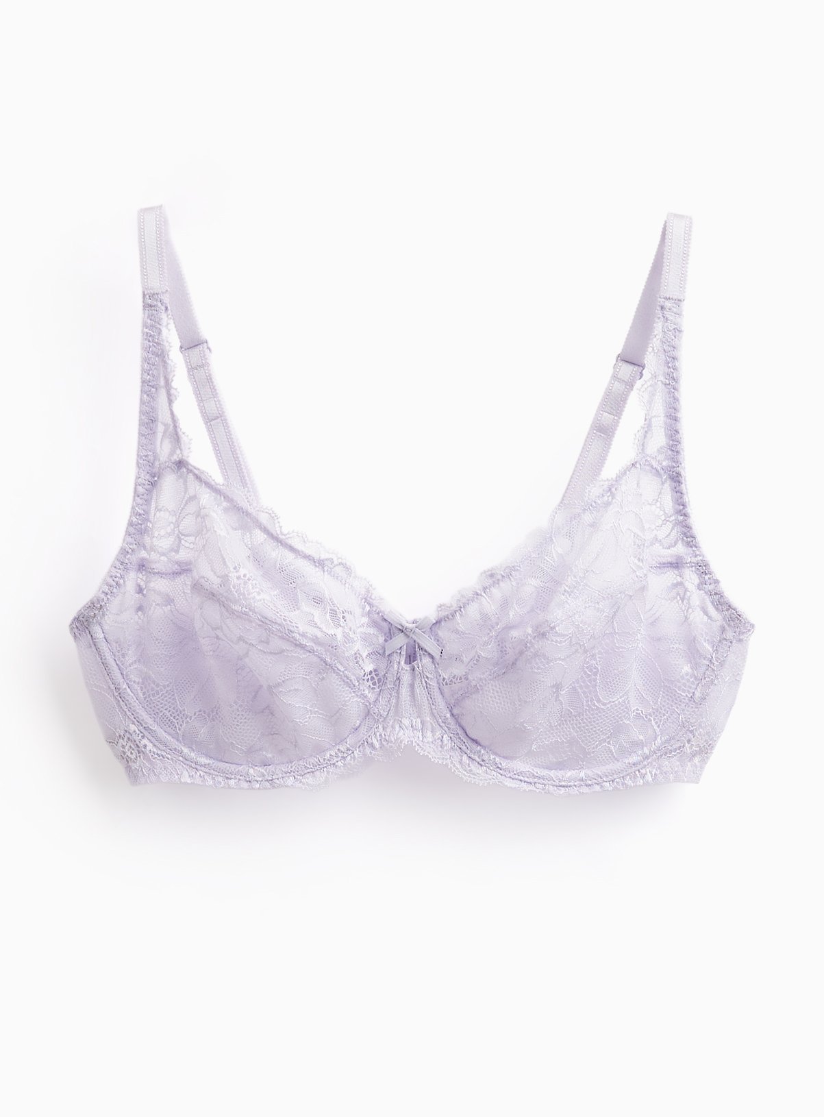 Lilac Fleur Lace Unpadded Bra 34D - Image 3 thumbnail