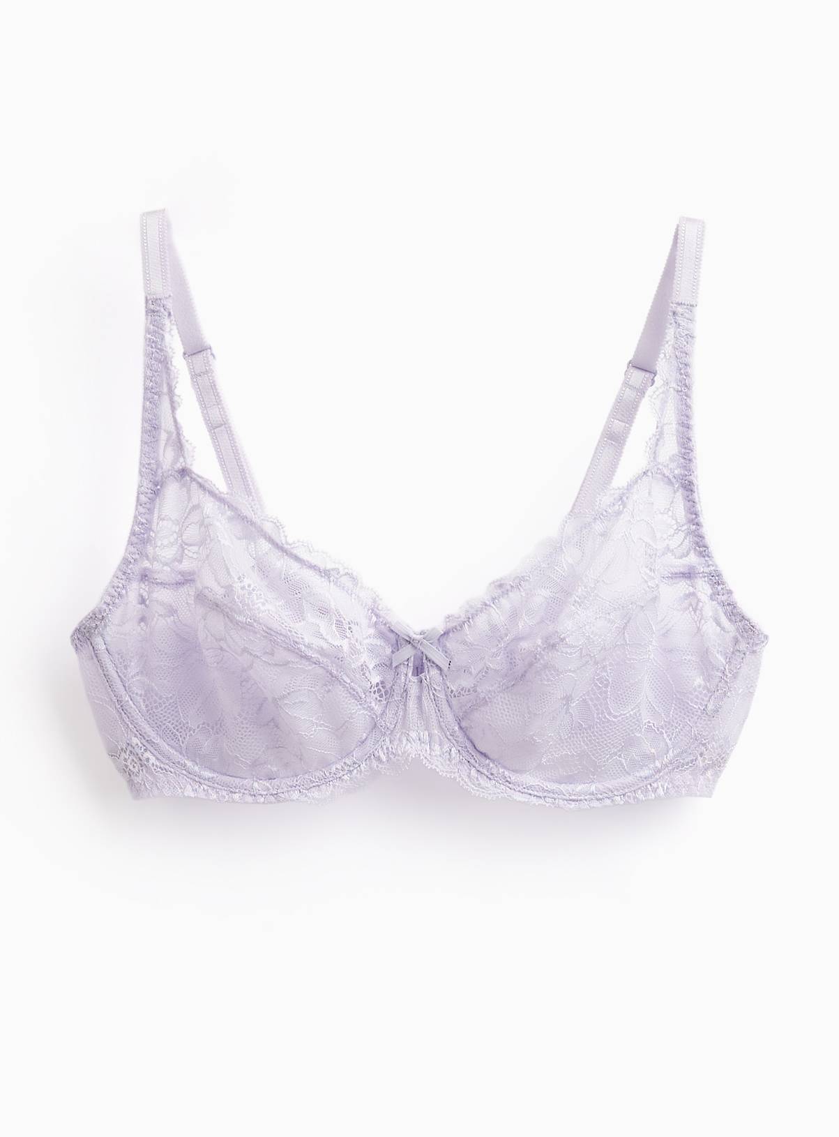 Lilac Fleur Lace Unpadded Bra 34D - Image 3