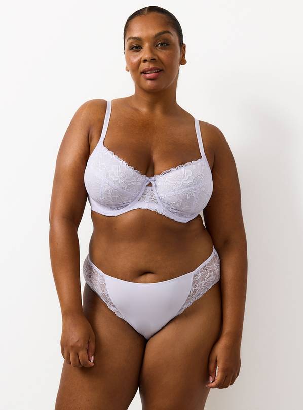 Purple Fleur Lace Bikini Knickers 10