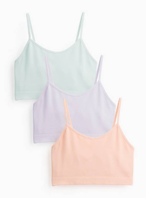 Strappy Ribbed Crop Tops 3 Pack XL