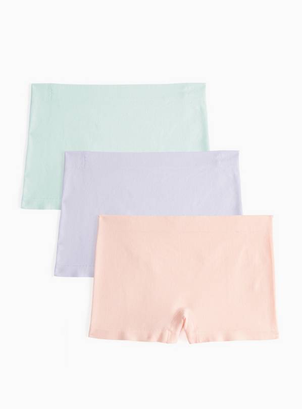 Seamless Ribbed Short Knickers 3 Pack L