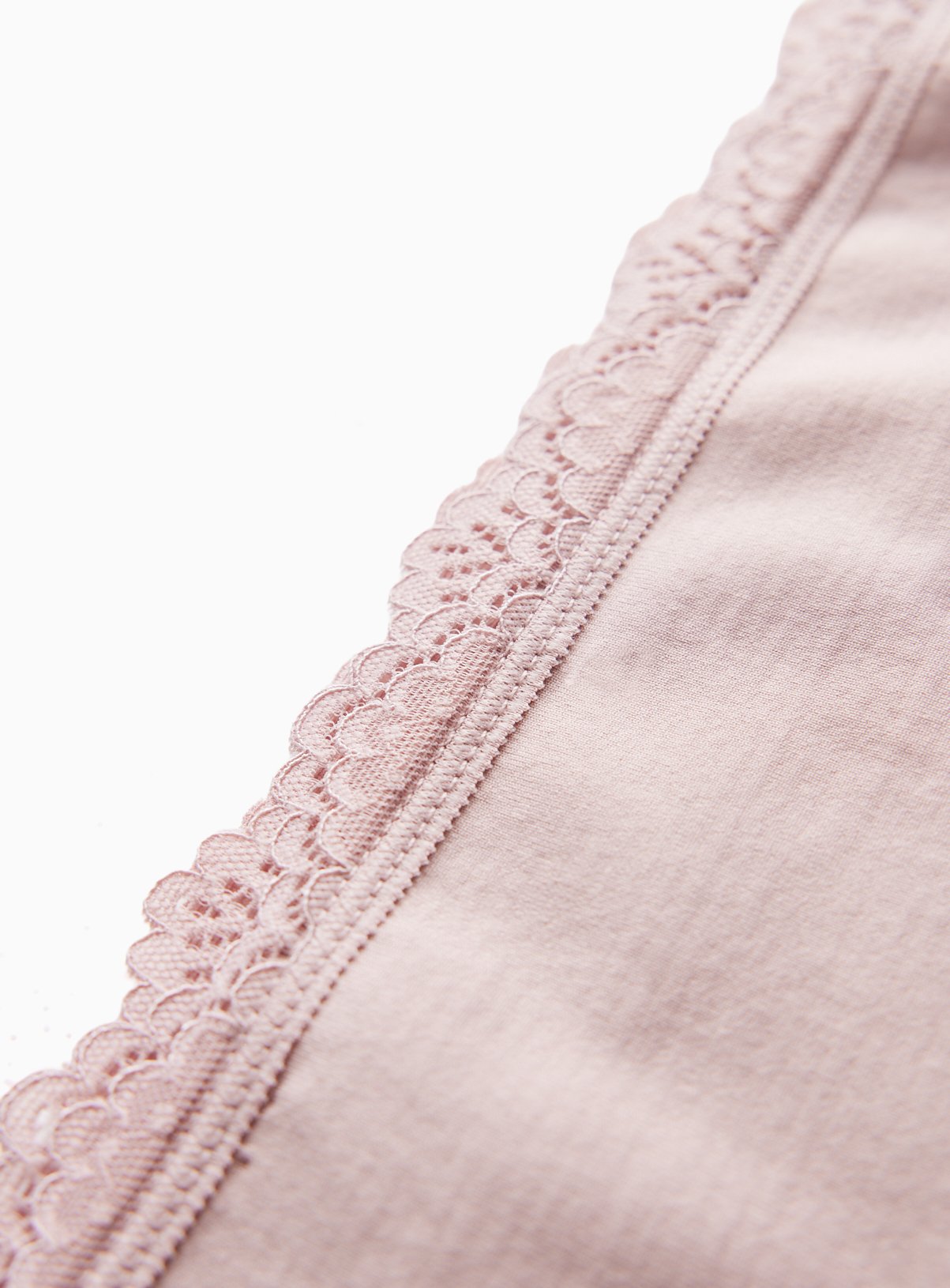 Brown Seamless Lace Trim High Leg Knickers S - Image 3 thumbnail