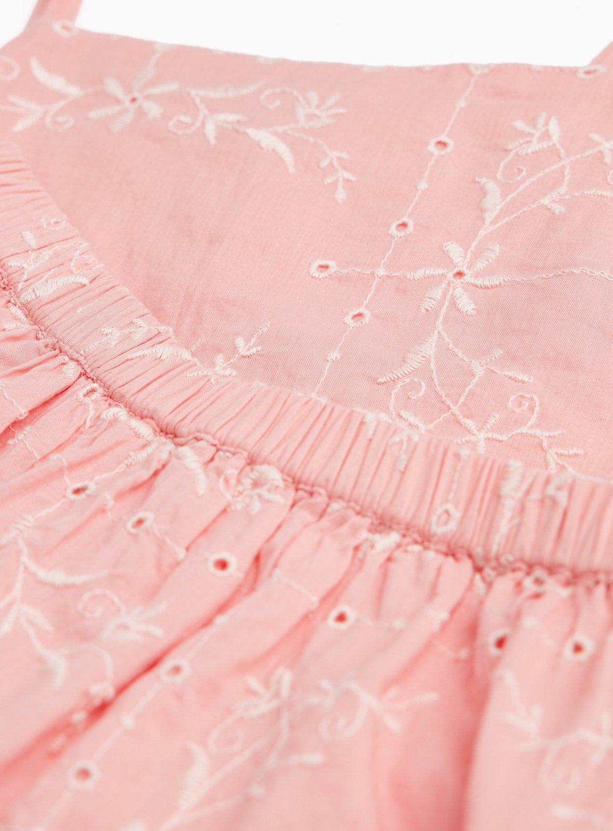 Pink Broderie Detail Top & Trousers Set 11 years - Image 2 thumbnail