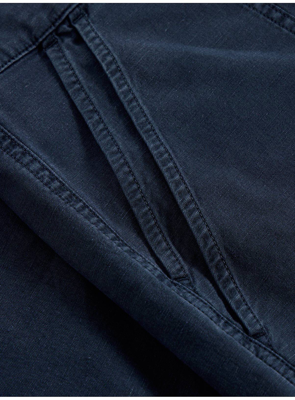 WHITE STUFF Twister Chino Trouser With Linen Navy 12 - Image 6