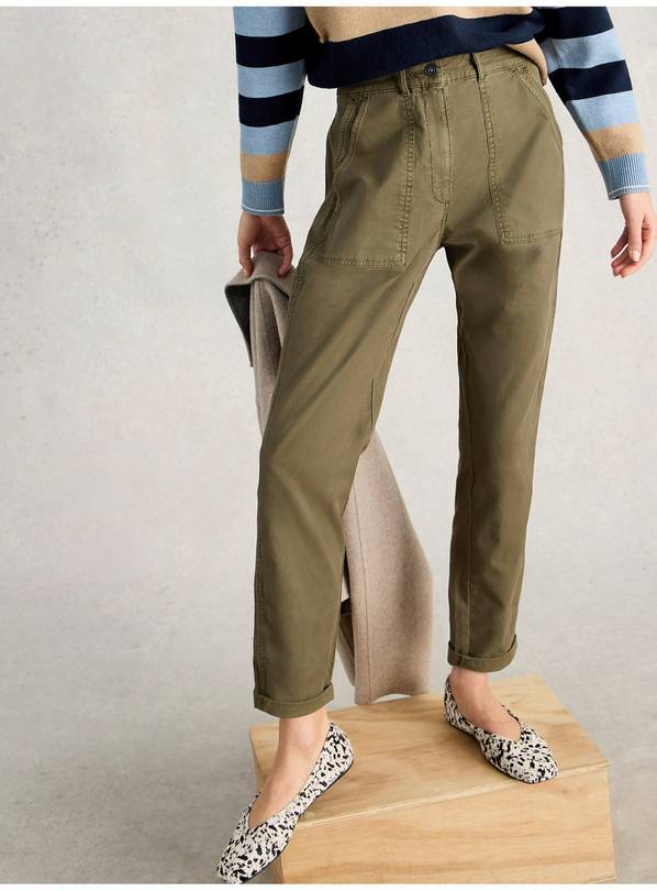 WHITE STUFF Twister Chino Trouser Khaki 14
