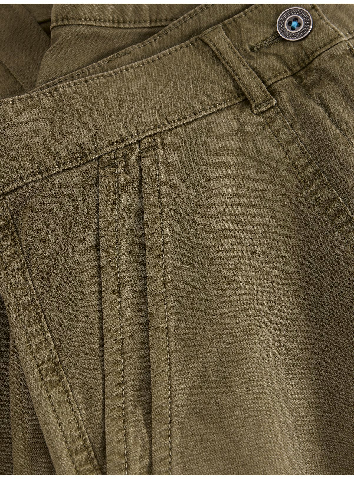 WHITE STUFF Twister Chino Trouser With Linen Khaki 14 - Image 6 thumbnail