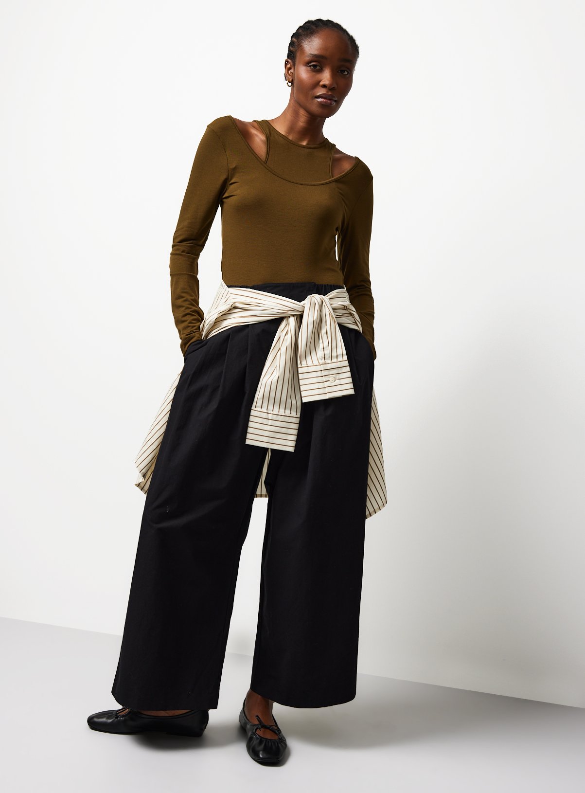 Green Double Layered Long Sleeve Top 20 - Image 2 thumbnail