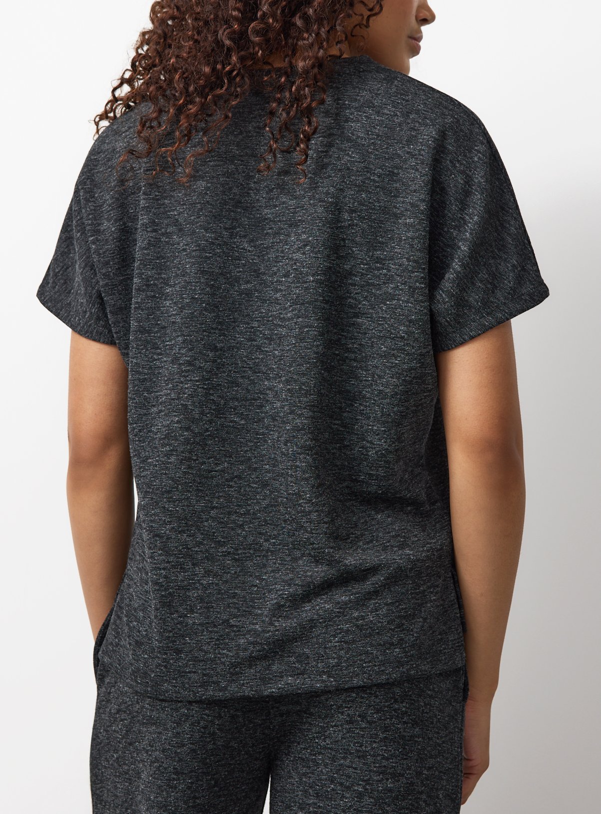 Charcoal Short Sleeve Co-ord Top XS - Image 4 thumbnail