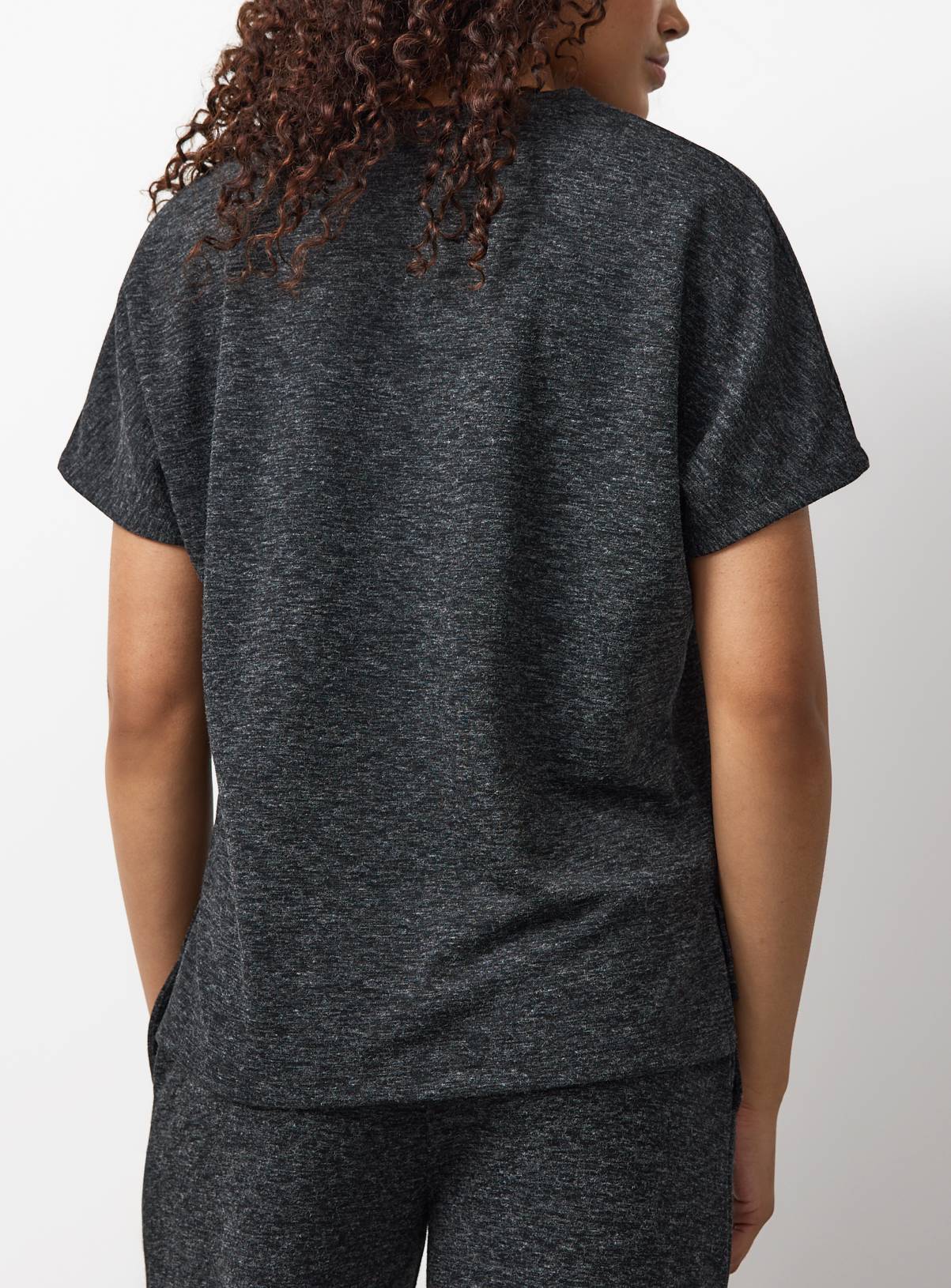 Charcoal Short Sleeve Co-ord Top XS - Image 4