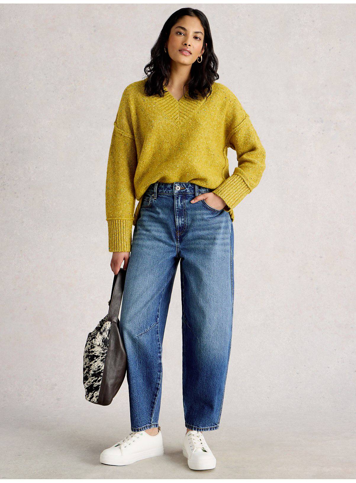 WHITE STUFF Aubrey Barrel Leg Jean Mid Denim 14 - Image 2