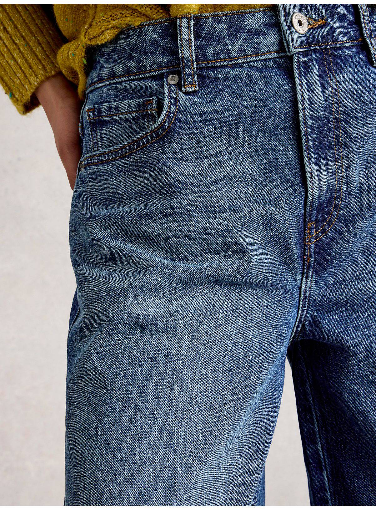 WHITE STUFF Aubrey Barrel Leg Jean Mid Denim 14 - Image 4