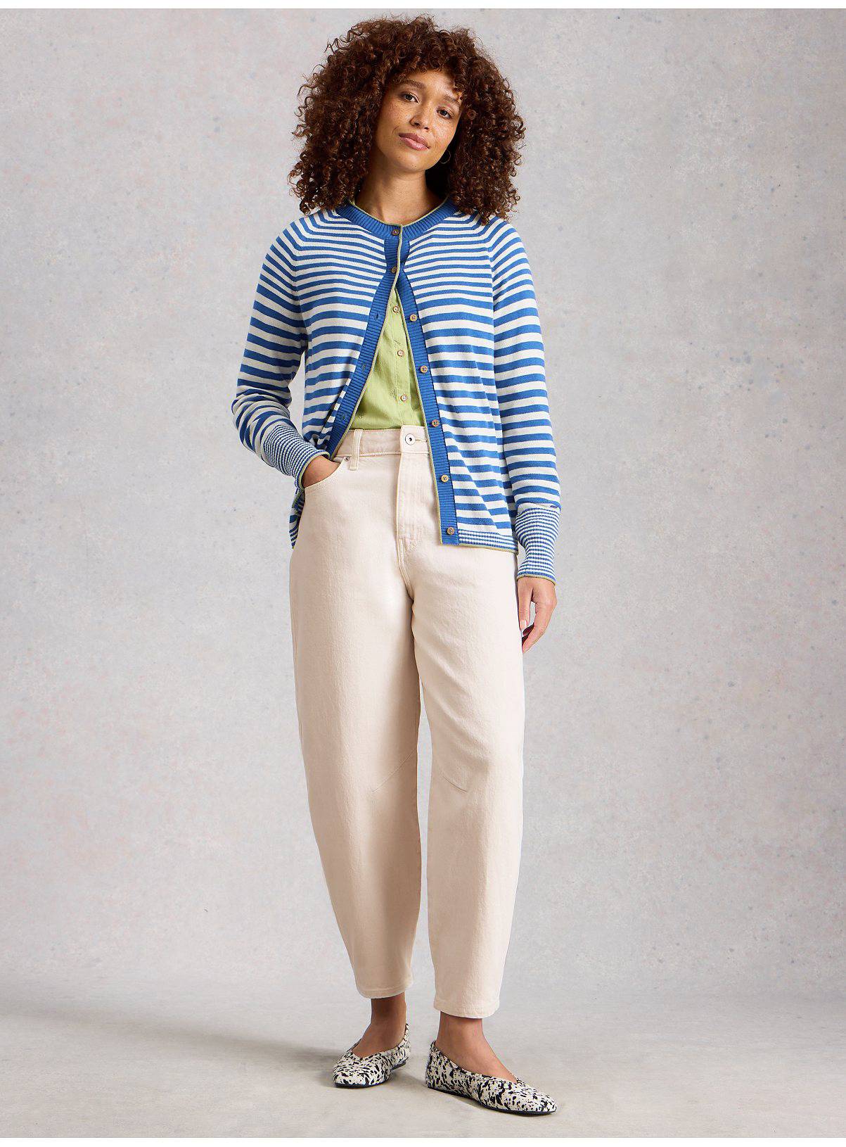 WHITE STUFF Aubrey Barrel Leg Jean White 8 - Image 2