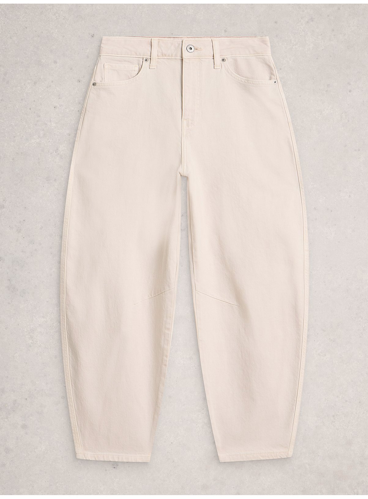WHITE STUFF Aubrey Barrel Leg Jean White 8 - Image 5 thumbnail