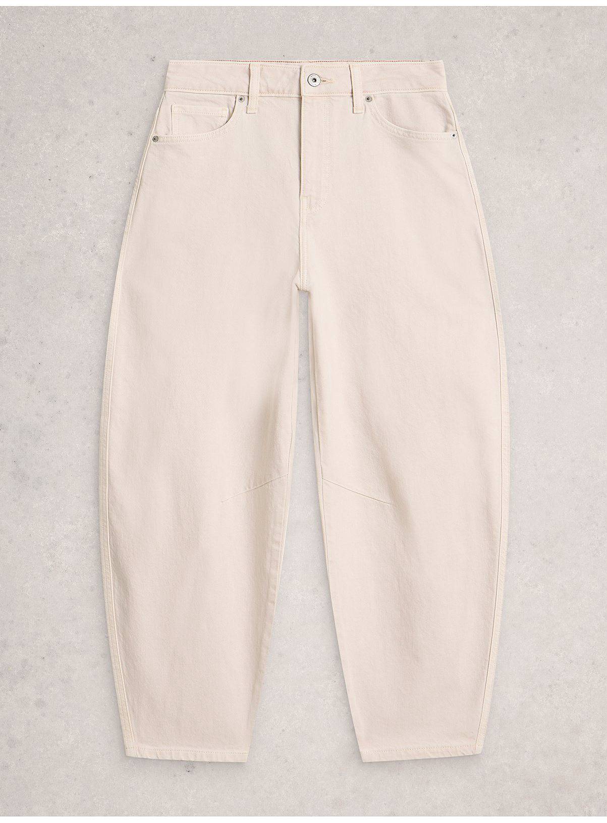 WHITE STUFF Aubrey Barrel Leg Jean White 8 - Image 5