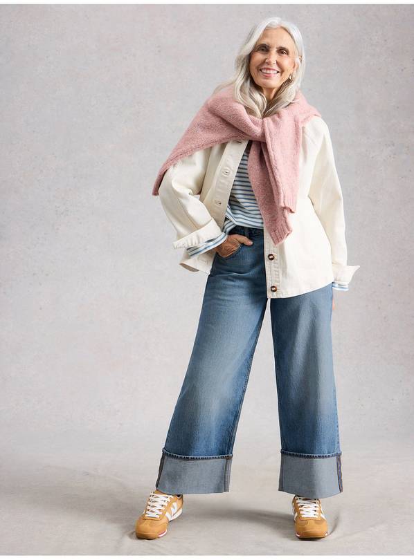 WHITE STUFF Bailey Straight Turn Up Jean 8