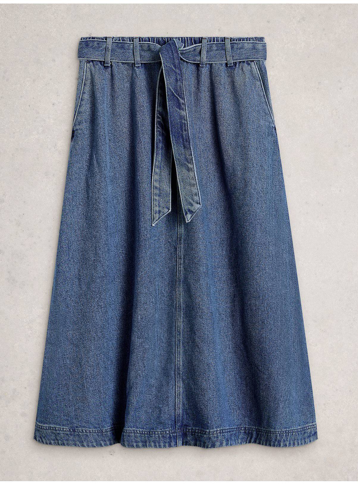 WHITE STUFF Lexi Denim Midi Skirt 12 - Image 5