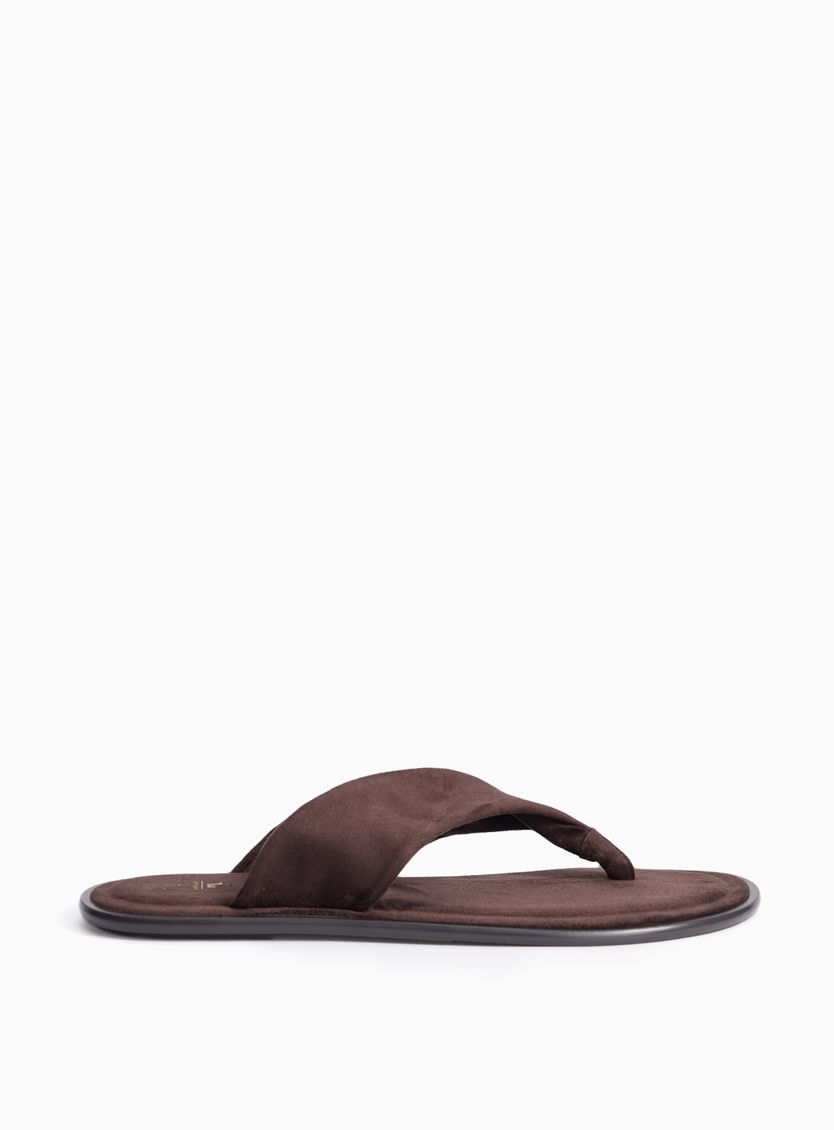 Brown Faux Suede Toe Post Sandals 7 - Image 3 thumbnail