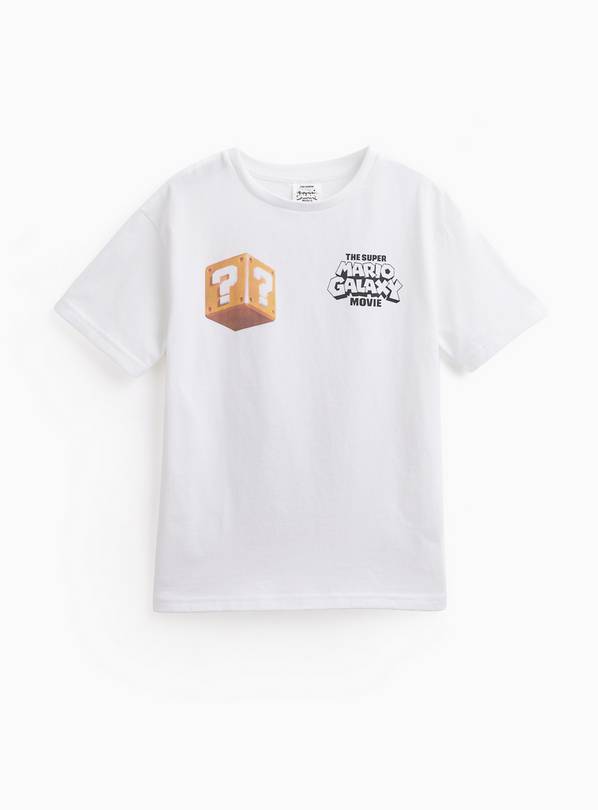 White Super Mario Character Print T-Shirt 7 years