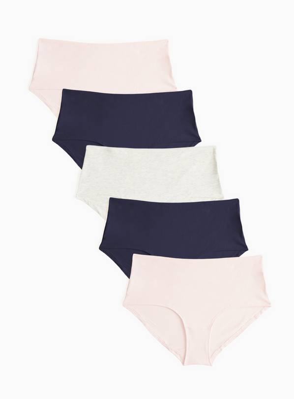 Navy & Pink Short Knickers 5 Pack 20