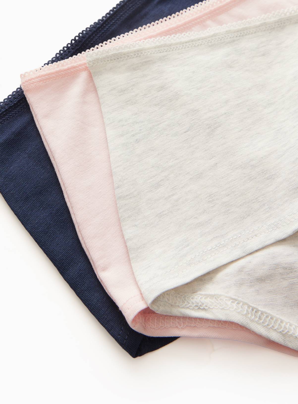 Navy & Pink Short Knickers 5 Pack 10 - Image 3