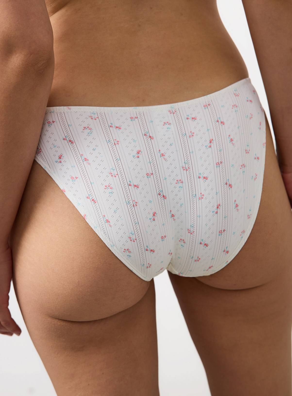 Cream Ditsy Floral Print Bikini Style Knickers 8 - Image 4