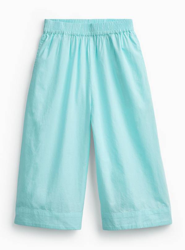 Blue Poplin Wide Leg Trousers 7 years