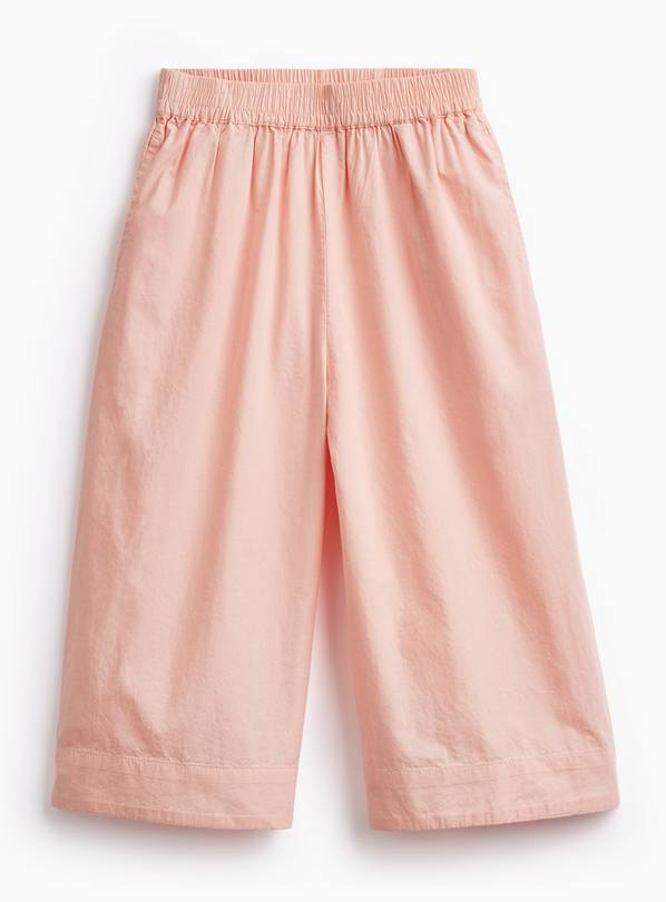 Coral Poplin Wide Leg Trousers 7 years
