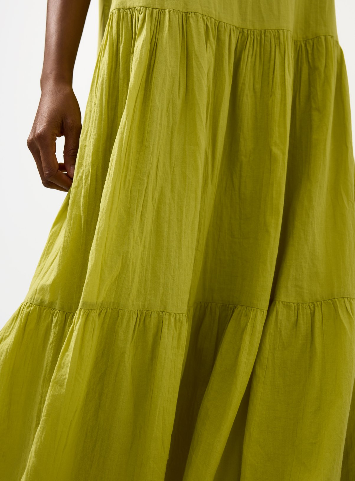 Lime Drop Waist Sleeveless Tiered Dress 10 - Image 3 thumbnail