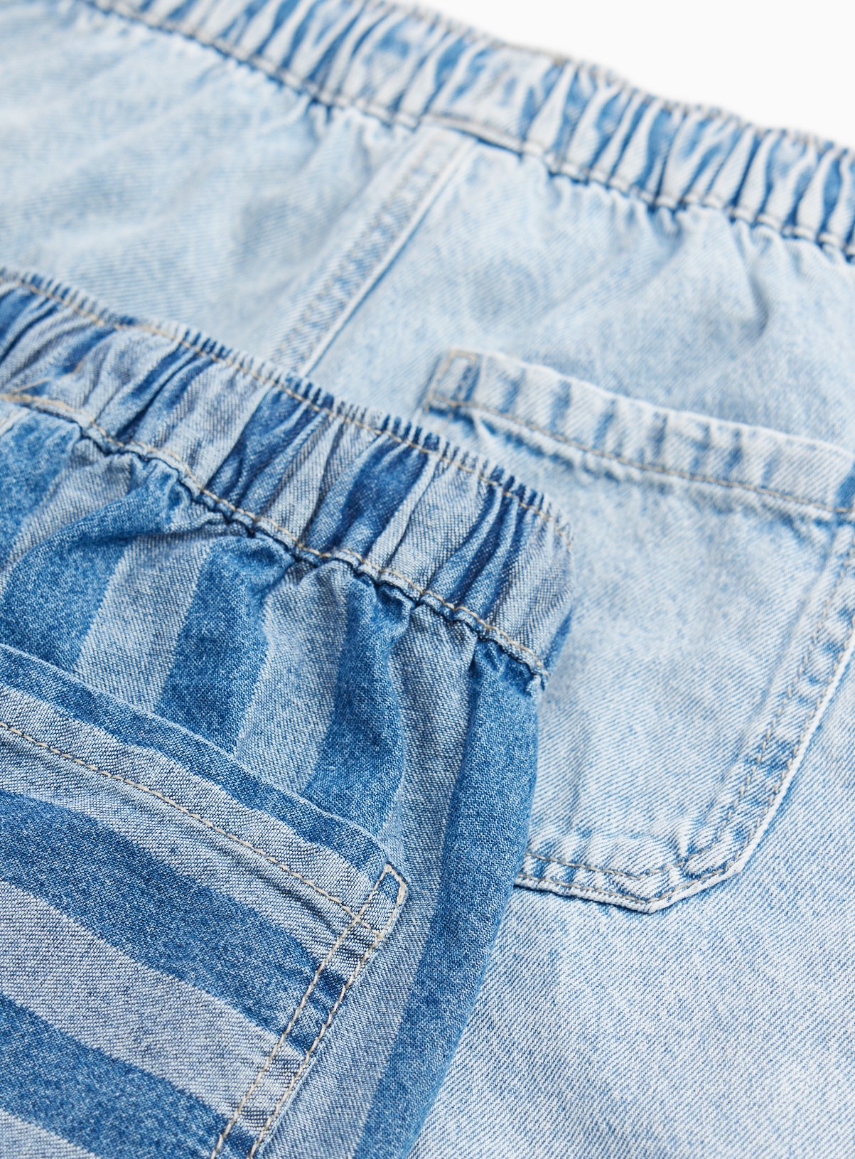 Bleached & Stripe Print Denim Shorts 2 Pack 2 years - Image 2 thumbnail
