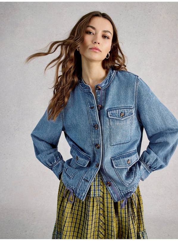 WHITE STUFF Demi Utility Denim Jacket 10
