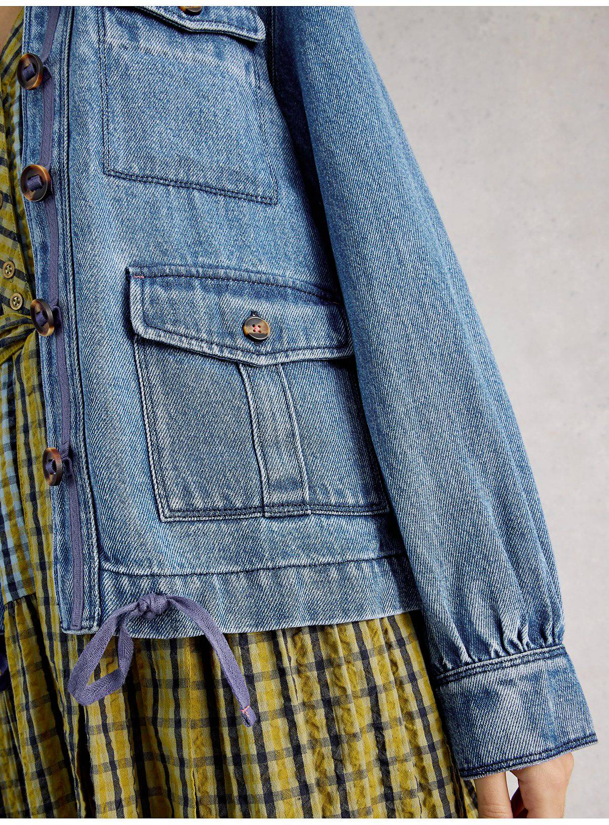 WHITE STUFF Demi Utility Denim Jacket 14 - Image 4