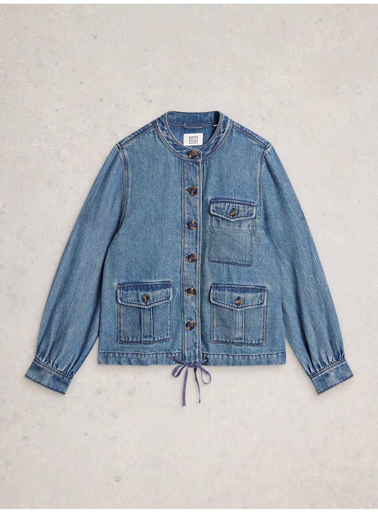 WHITE STUFF Demi Utility Denim Jacket 14 - Image 5 thumbnail