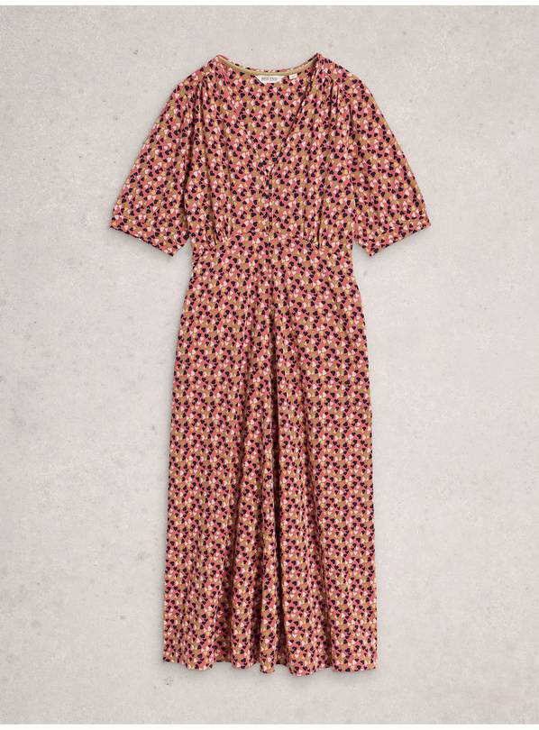 WHITE STUFF Megan Jersey Dress Pink 12