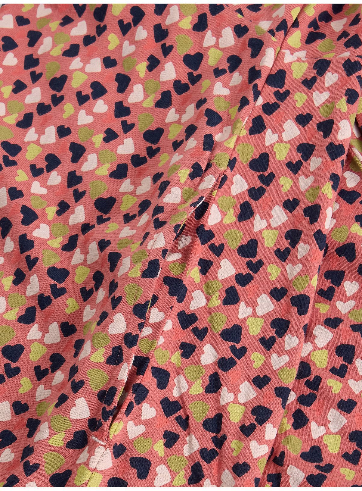 WHITE STUFF Megan Jersey Heart Print Dress Pink 8 - Image 6 thumbnail