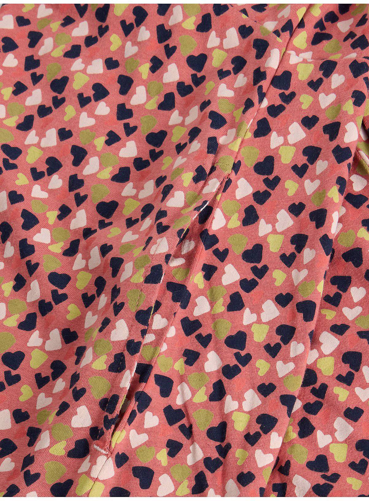 WHITE STUFF Megan Jersey Heart Print Dress Pink 8 - Image 6