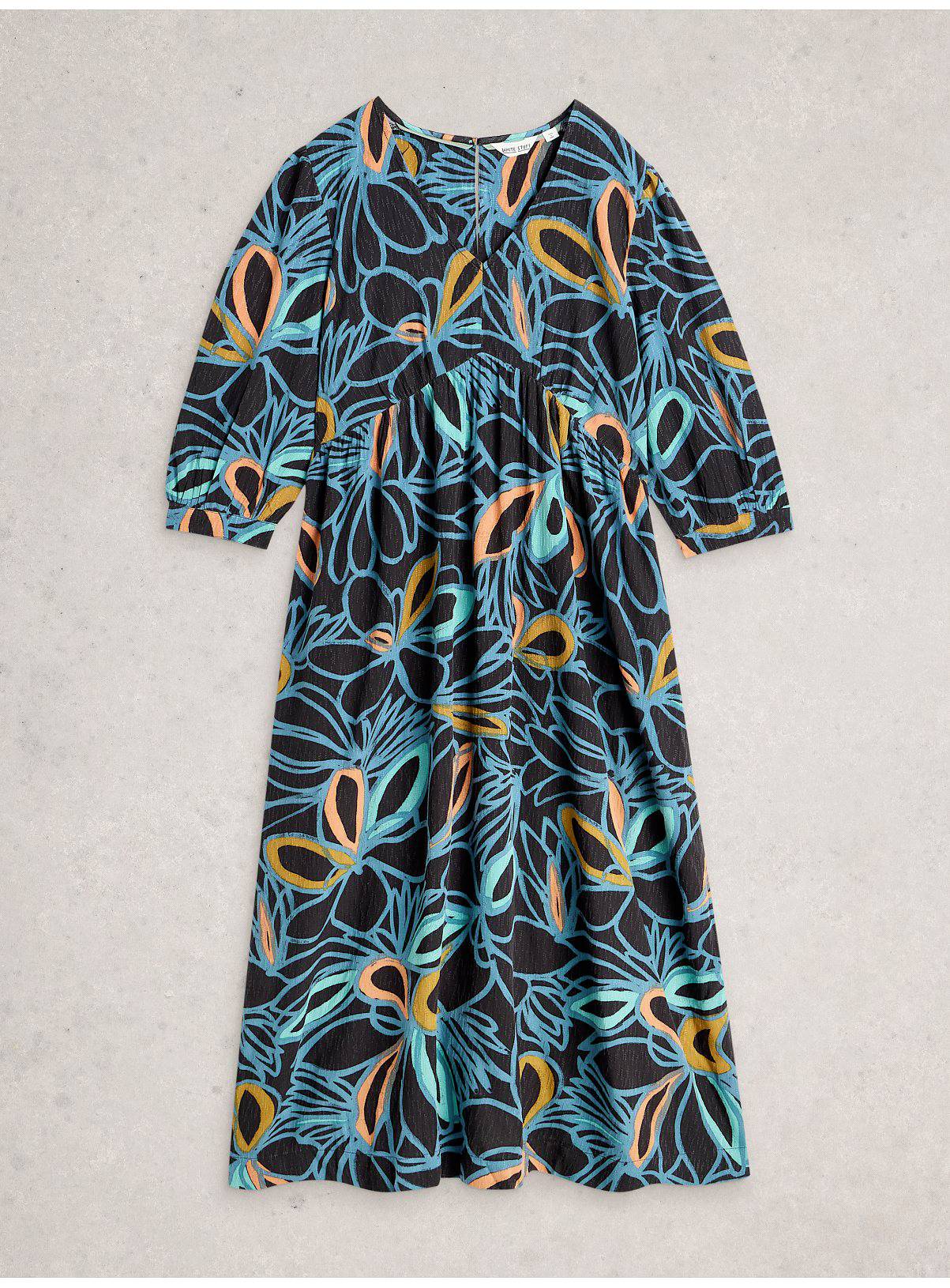 WHITE STUFF Lucy Midi Dress Black 12 - Image 5
