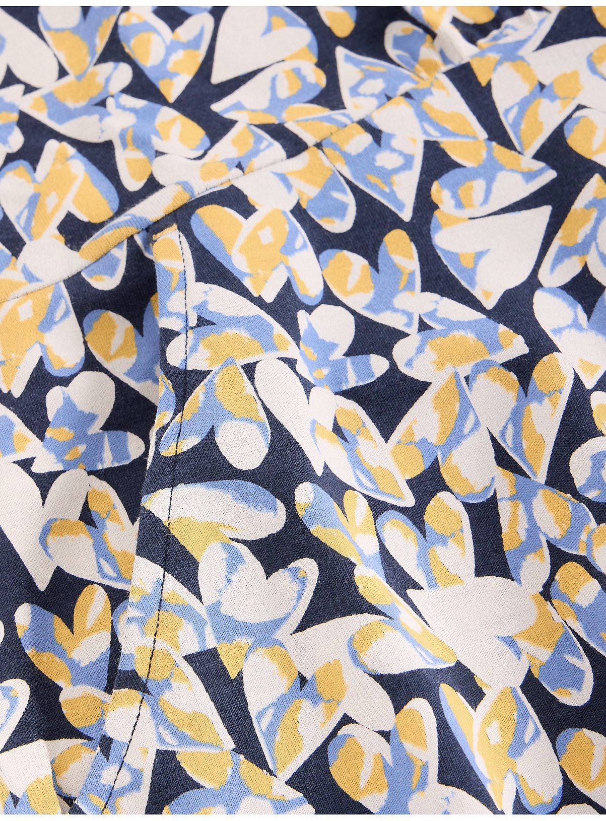 WHITE STUFF Olivia Jersey Dress Blue Heart Print 18 - Image 6 thumbnail