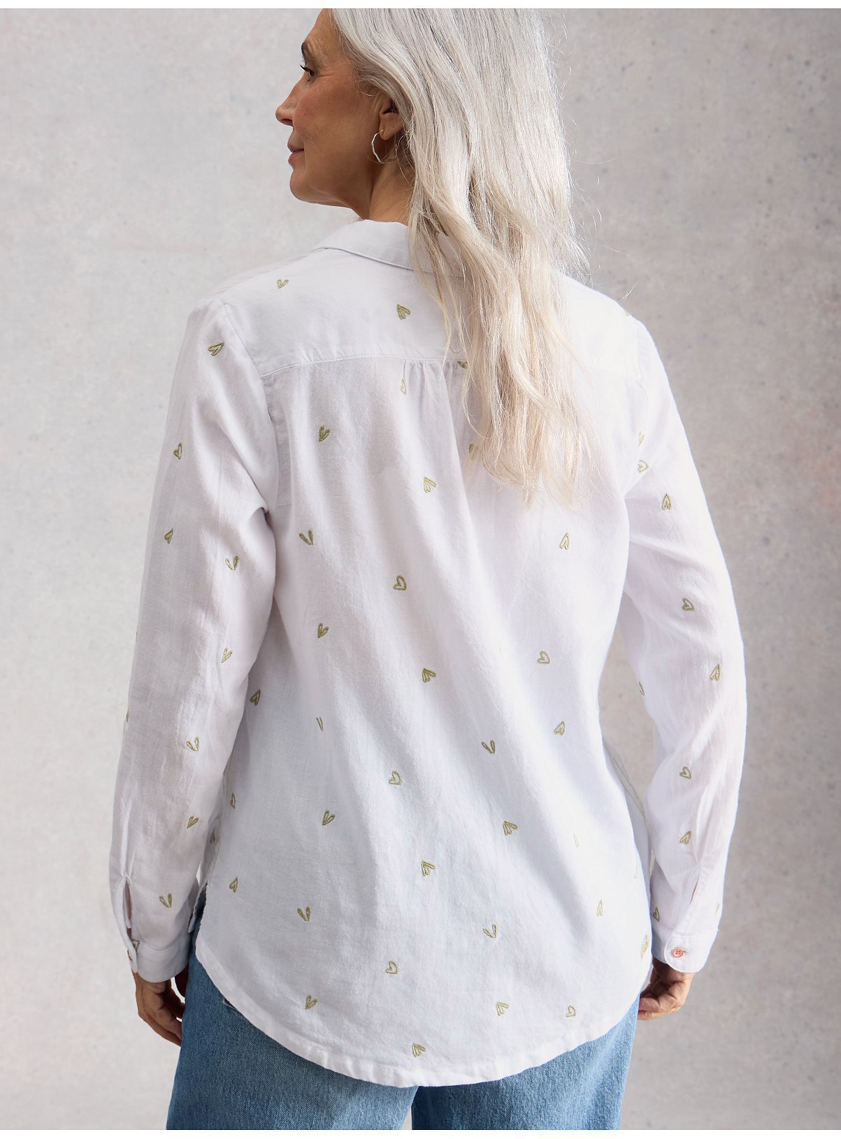 WHITE STUFF Sophie Organic Cotton Shirt Ivory Multi 10 - Image 2 thumbnail