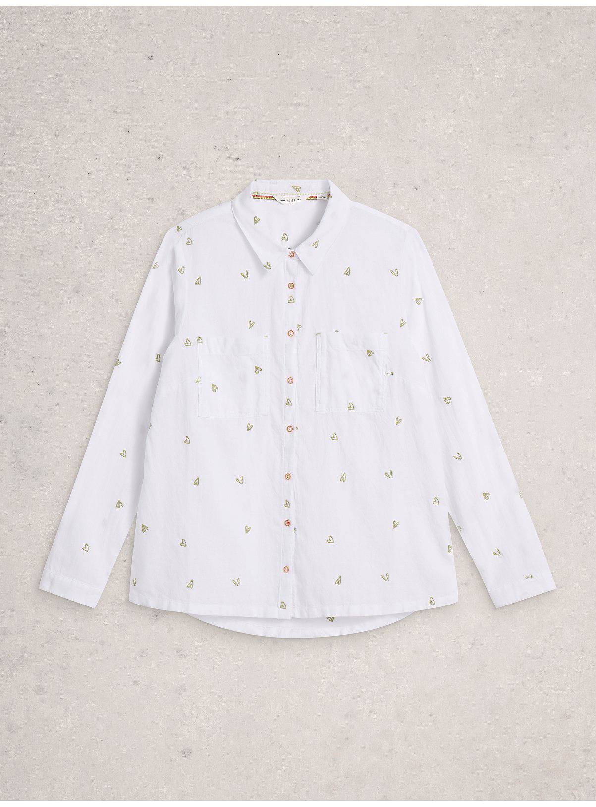 WHITE STUFF Sophie Organic Cotton Shirt Ivory Multi 10 - Image 5