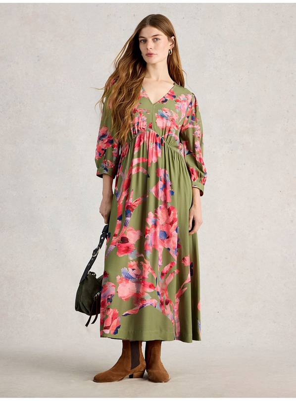 WHITE STUFF Lucy Midi Dress Green 8