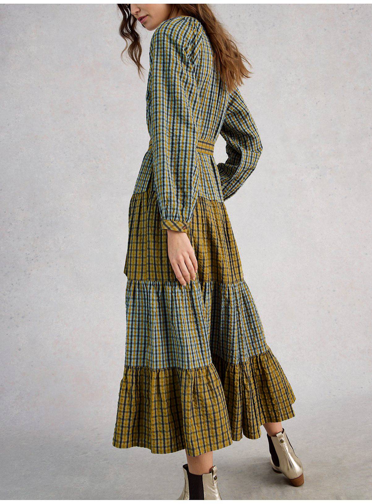 WHITE STUFF Clementine Check Midi Dress 18 - Image 2
