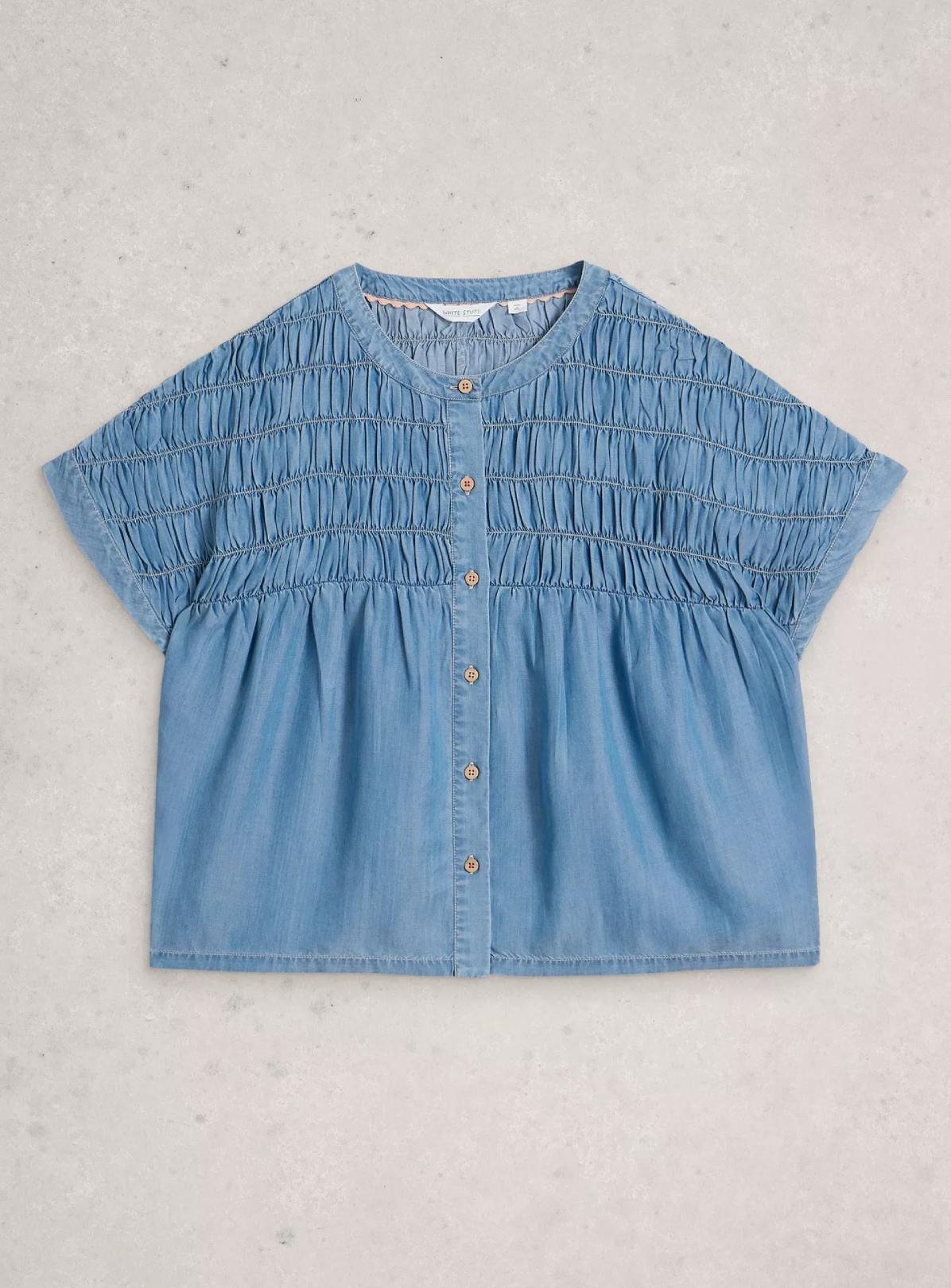 WHITE STUFF Tammie Chambray Shirt 8 - Image 2 thumbnail