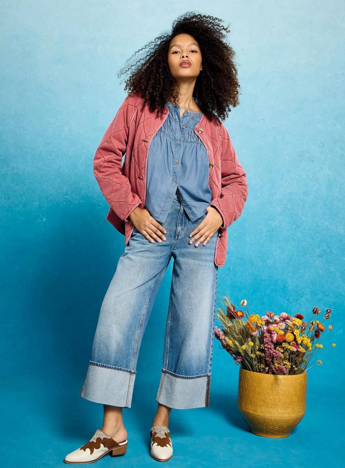 WHITE STUFF Tammie Chambray Shirt 8 - Image 4 thumbnail