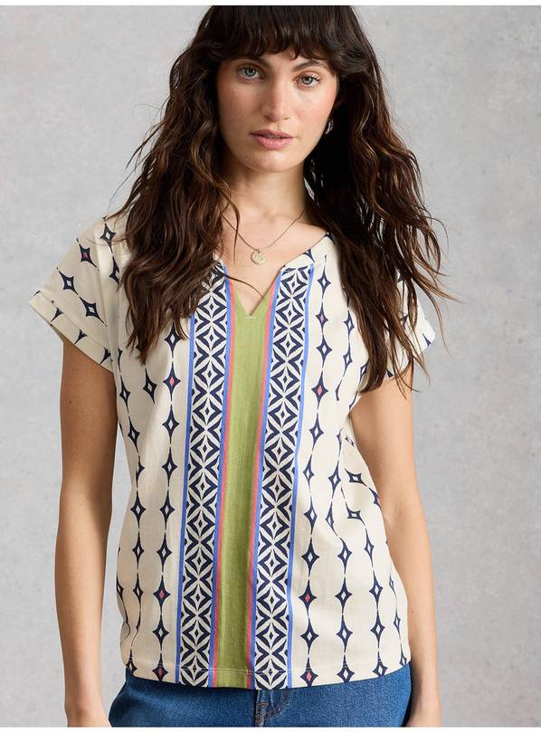 DOROTHY PERKINS Nelly Notch Neck Tee White 16