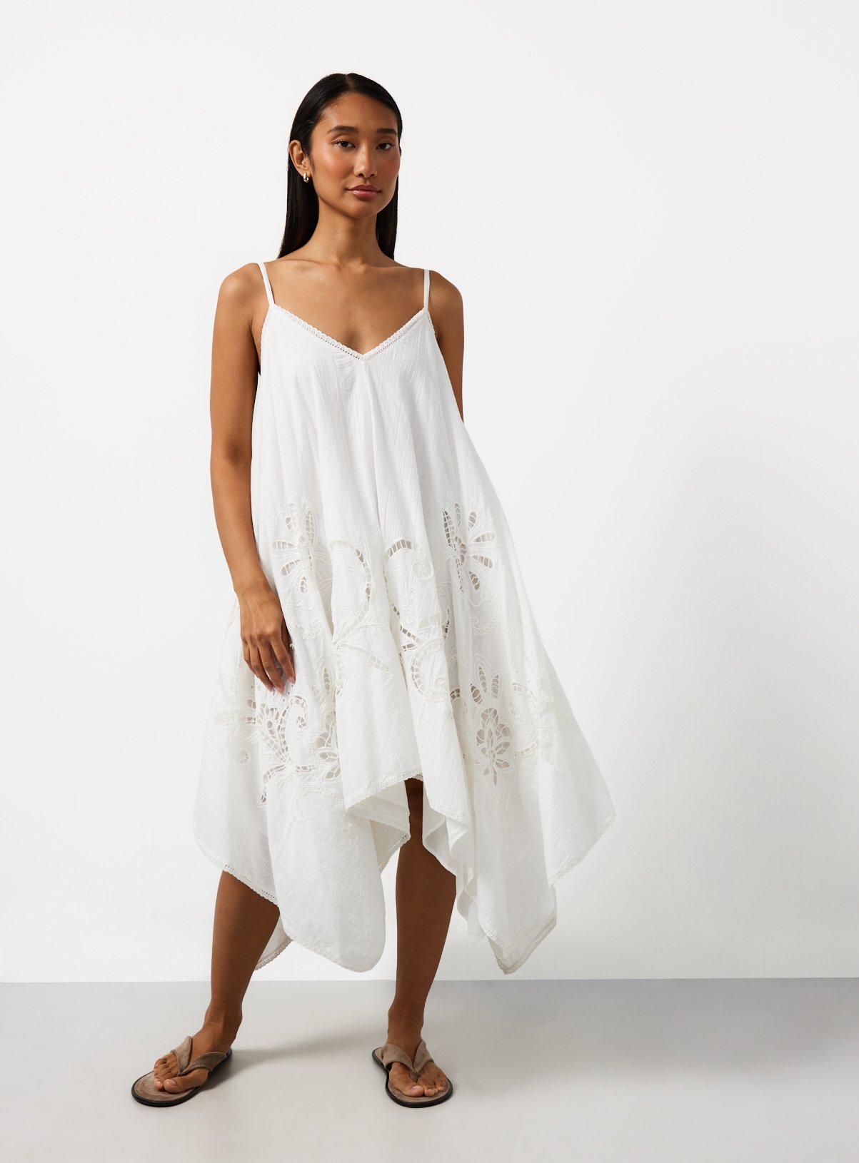 aline lace dress Plunging Lace Aline Mini Dress- Elopement Outfit main image 0