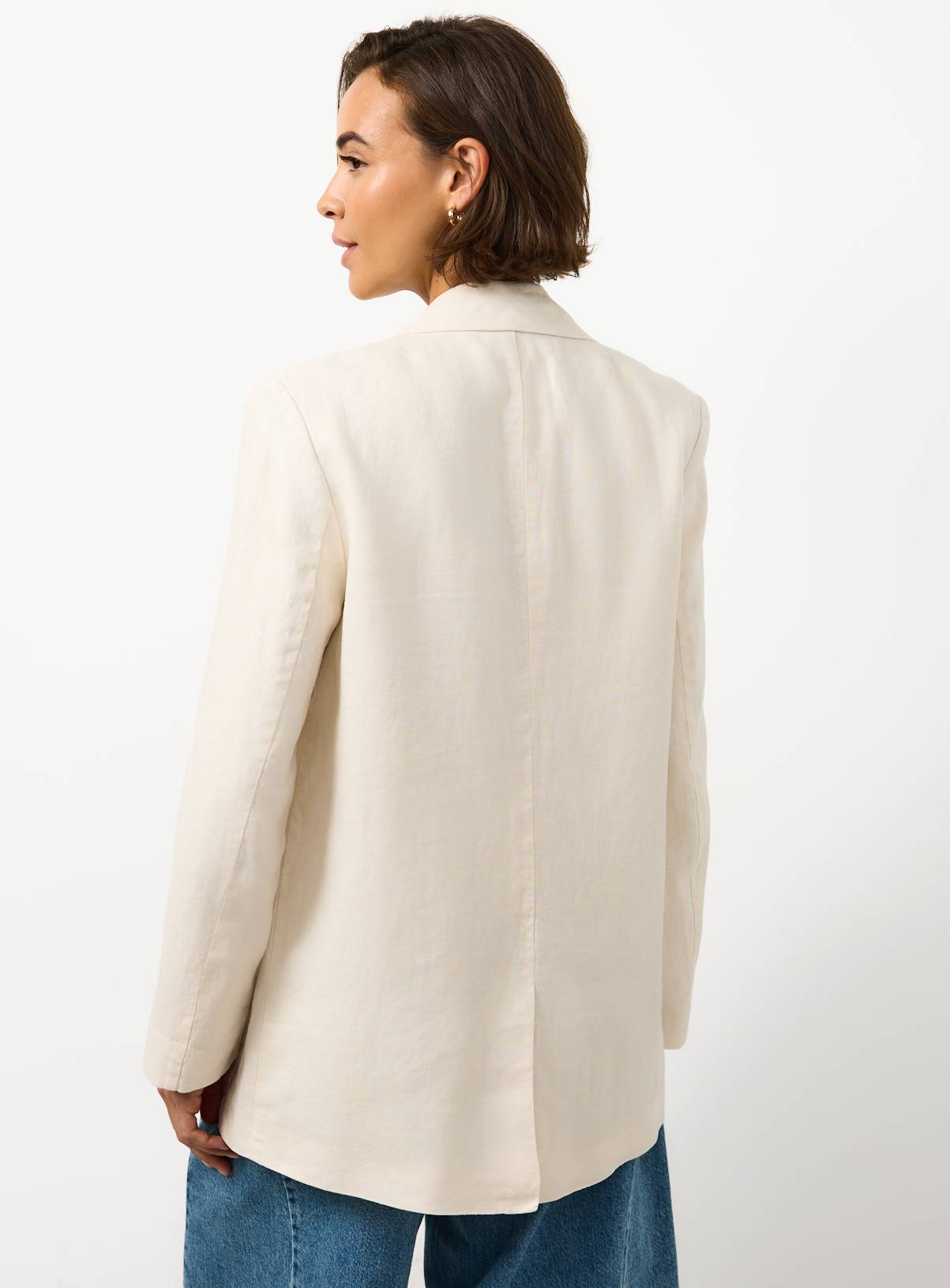 Cream Linen Longline Blazer 16 - Image 4